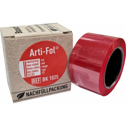 Bausch BK1025 Arti-Fol Refill Box - 22mm Wide - D/Sided - Ultra-Thin 8µ - Red - 20m