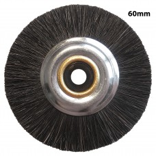 Hatho Single Row Slimline Lathe Brush 60mm – Black Horse Hair – REF 121-60 - 10 Pack