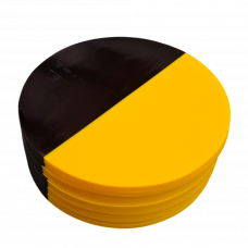 Mouthguard Blanks 4mm - Black/Yellow - 10 Pack - 120mm ROUND - OVERSTOCK CLEARANCE