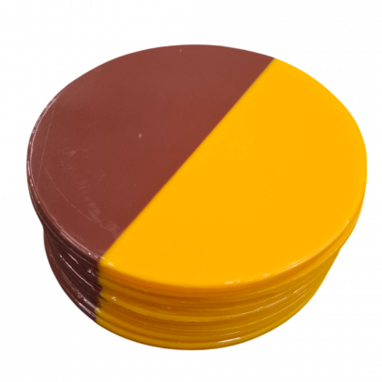 Mouthguard Blanks 4mm - Brown/Yellow - 10 Pack - 120mm ROUND - OVERSTOCK CLEARANCE