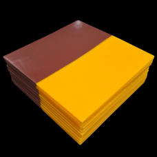 Mouthguard Blanks 4mm - Brown/Yellow - 10 Pack - SQUARE - OVERSTOCK CLEARANCE