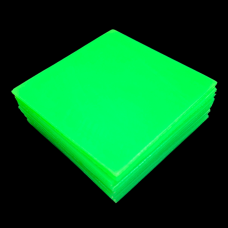 Mouthguard Blanks 4mm - Fluoro Green - 10 Pack - SQUARE - OVERSTOCK CLEARANCE