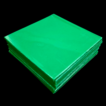 Mouthguard Blanks 4mm - Green - 10 Pack - SQUARE - OVERSTOCK CLEARANCE