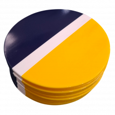 Mouthguard Blanks 4mm - Yellow/White/Navy - 10 Pack - 120mm ROUND - OVERSTOCK CLEARANCE