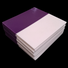 Mouthguard Blanks 4mm - Purple/White - 10 Pack - SQUARE - OVERSTOCK CLEARANCE