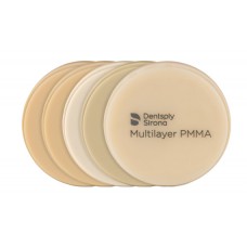 Dentsply Sirona MULTILAYER PMMA Tooth Shade Discs (13 Layers > 80Mpa) - 20mm x 98mm - 1pc - Shade Options Available