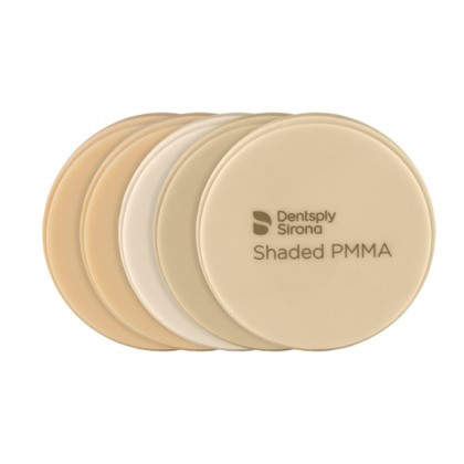 Dentsply Sirona SHADED (MONOCOLOUR) PMMA TOOTH SHADE Crown and Denture Teeth Discs - 20 x 98mm - 1pc - Shade Options Available