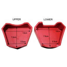 Kemdent ClarDent EXTRA Large Rubber Model Base Former - Red - UPPER or LOWER - 1pc