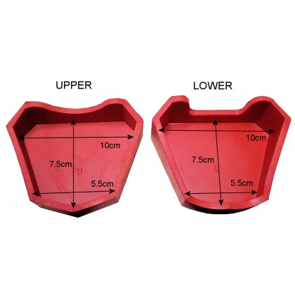 Kemdent ClarDent EXTRA Large Rubber Model Base Former - Red - UPPER or LOWER - 1pc