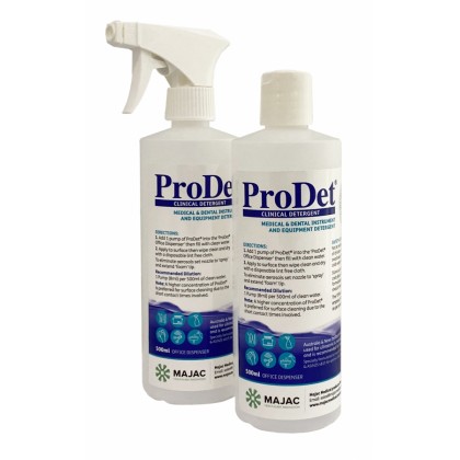 ProDet Clinical Detergent 500ml Office Dispenser with Spray Top - Label & "No Mist" Applicator (EMPTY) PLDS - 1pc