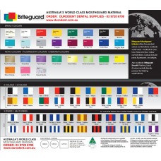 Briteguard Mouthguard Material Colour Chart Tent Card - 1pc