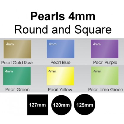 Mouthguard Blanks 4mm - PEARL COLOURS (Round or Square Options) - 1pc