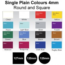 Mouthguard Blanks 4mm - STANDARD SINGLE COLOURS (Round or Square Options) - 1pc