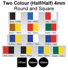 Mouthguard Blanks 4mm - 2 COLOURS / 2 STRIPES (Round and Square Options) - 1pc