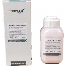 AcrylX Xthetic HIGH IMPACT Heat Cure POWDER ONLY - Pink V (O2) Veined - 100g - SHORT DATE CLEARANCE