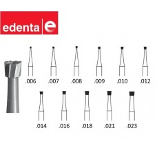 Edenta Steel Fissure Burs - Inverted Cone - 5 or 6 Pack - Options Available