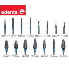 Edenta VOLCANO DLC TC Cross Cut Burs - Standard Cut - Blue Band - 1pc - Options Available