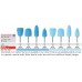 Edenta Acrylic Polishers - Blue - Mounted - 6 Pack - Options Available