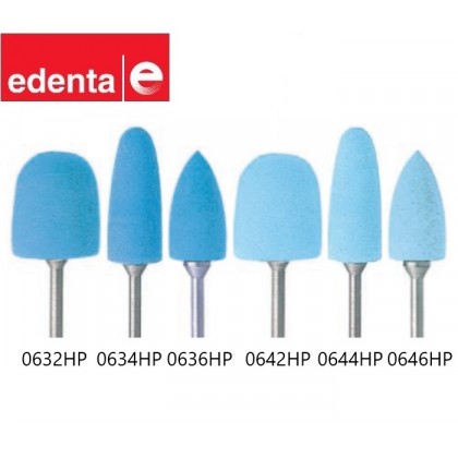 Edenta Acrylic Polishers - Blue - Mounted - 6 Pack - Options Available