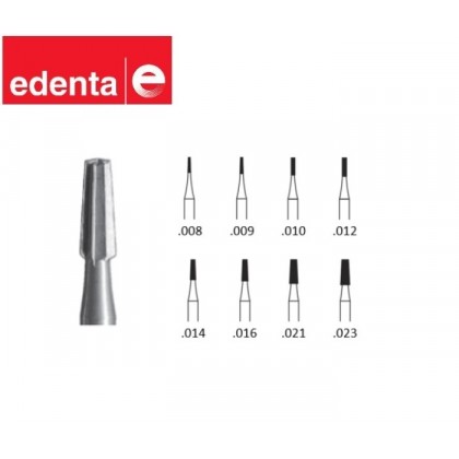 Edenta Steel Fissure Burs - Tapered - 5 or 6 Pack - Options Available