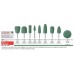 Edenta Exa Technique Acrylic Polisher - Coarse Green - Mounted - 6 Pack - Options Available