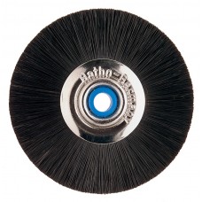 Hatho Single Row Slimline Lathe Brush 48mm – Black Chungking Hog Bristle Hard (Blue Plastic Hub) – REF 121 48 - 12 Pack