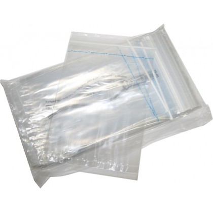 Snap Lock Job Bags With Document Pocket - Transparent - 160 x 230mm - 1 Pack x 100