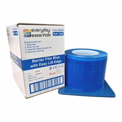 Unident Barrier Wrap Film Perforated Roll - Blue - 100mm x 150mm - 1200 Sheets